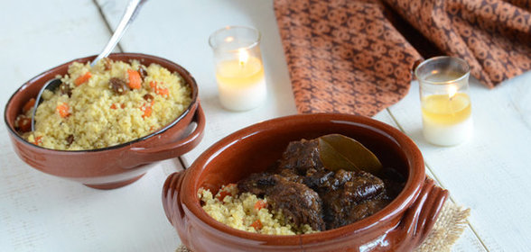 Марокканские говяжьи ребрышки с кускусом в мультиварке