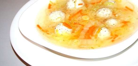 Суп с рыбными фрикадельками
