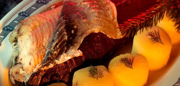 Стерлядь со сливочной картошкой