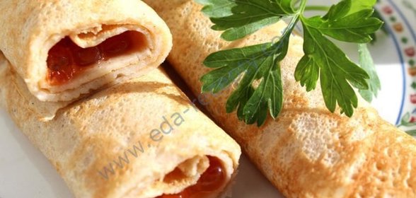 Блины с красной икрой