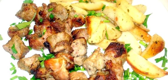 Шашлык с картофелем запеченный в духовке