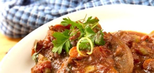 Оссобуко (телячья рулька, тушенная с овощами)
