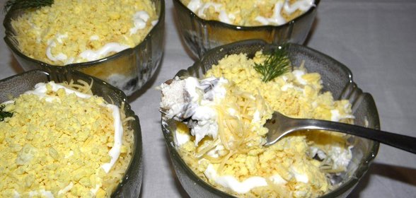 Салат Нежный с куриным мясом