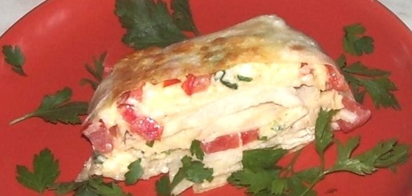 Рулет с сырно яичной начинкой