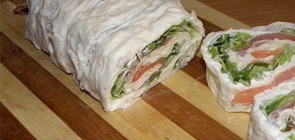 Семга в лаваше