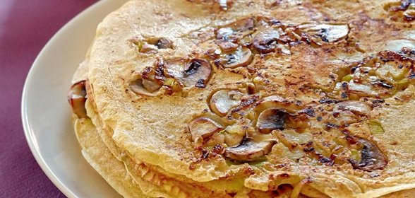 Грибные блины с припеком