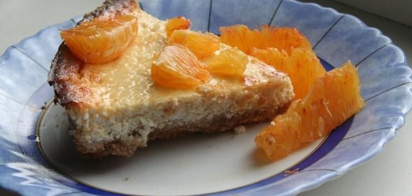 Чизкейк с творогом с выпечкой