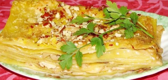 Куриная лазанья с курицей