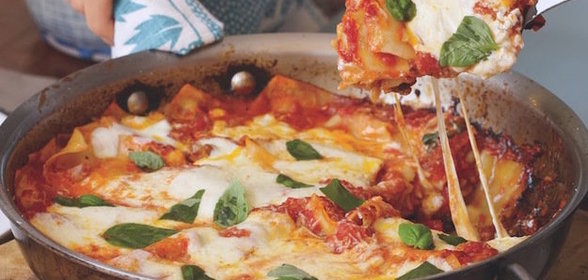 Лазанья в сотейнике