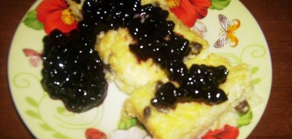 Запеканка с изюмом рисовая