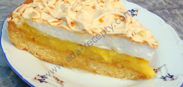 Ананасовый пирог с безе