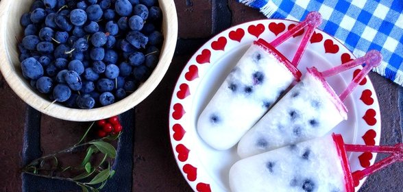 Дынное мороженое с голубикой