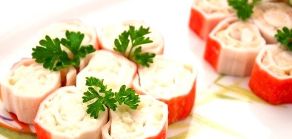 Крабовые палочки с плавленым сыром