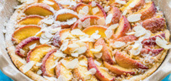 Миндальный торт с персиками от юлии высоцкой