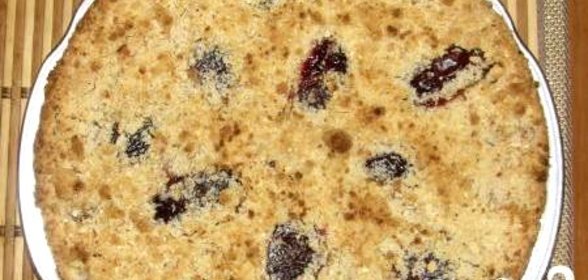 Сливовый пирог с ореховым штрейзелем