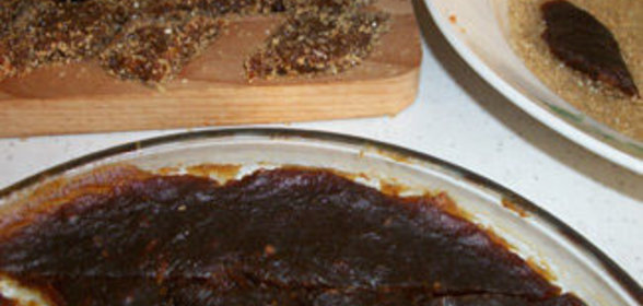 Десерт Ромбики из сушеных абрикосов