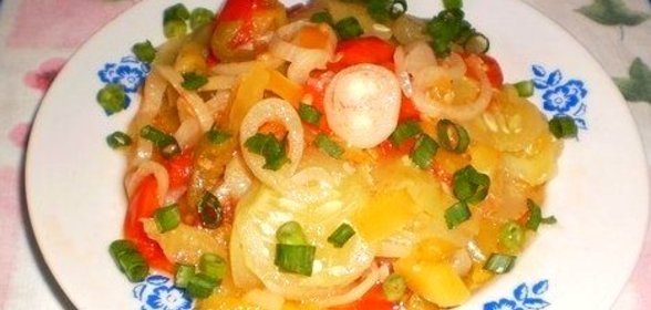 Рагу из овощей с огурцом