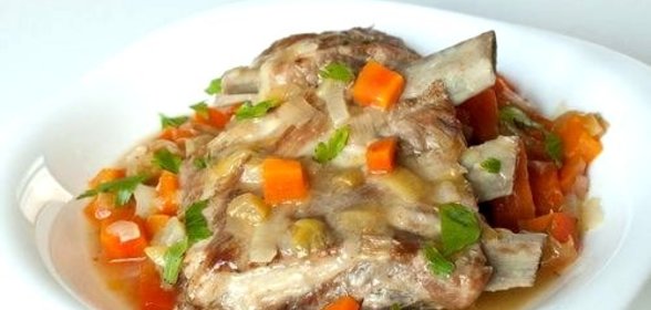 Рагу из свиных ребрышек