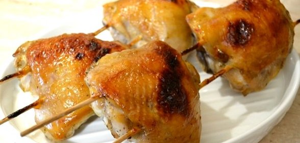 Шашлык из окорочков на сковороде