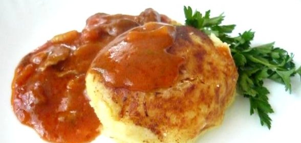 Постные картофельные зразы с капустой