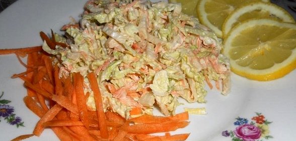Легкий салат с пекинской капустой