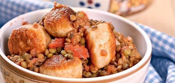 Куриные котлетки с чечевицей