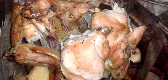 Курица на картофельной подушке