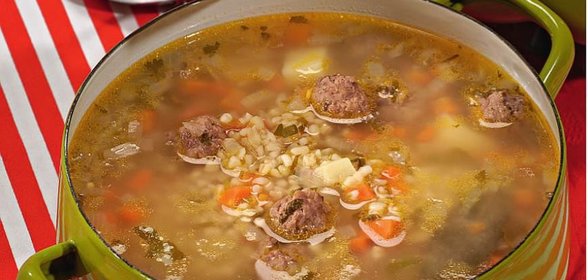 Суп с фрикадельками и булгуром