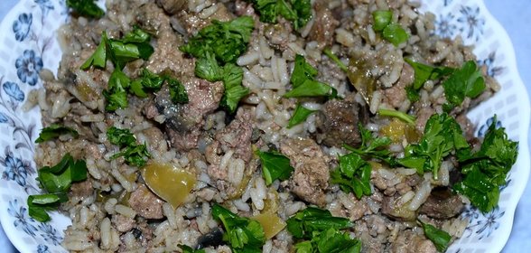 Рагу мясное с рисом и овощами