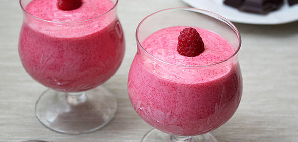 Клюквенный мусс с манкой