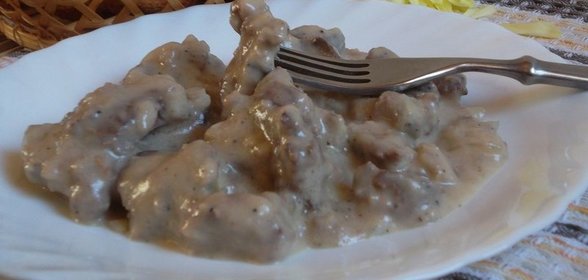 Печень куриная в сметане