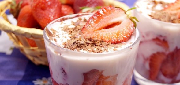 Творожный десерт с клубникой «Милано»