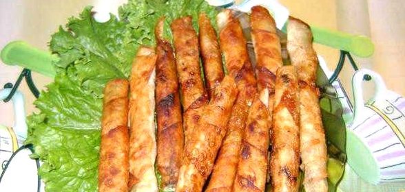 Палочки из лаваша с сыром