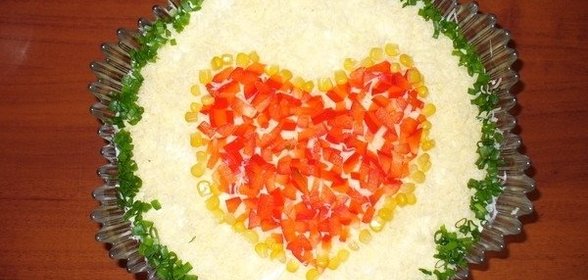 Салат «Влюбленное сердце»