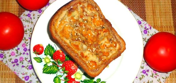 Хлеб фаршированный рисом и фаршем