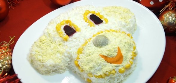 Салат «Обезьянка» на Новый год 2016