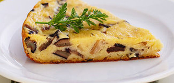 Пудинг из соленых грибов в мультиварке