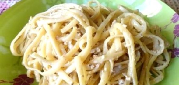 Спагетти с ореховым соусом