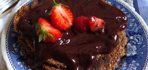 Овсяные панкейки с бананом и шоколадом