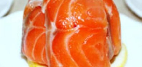 Закуска из семги с сыром и морепродуктами