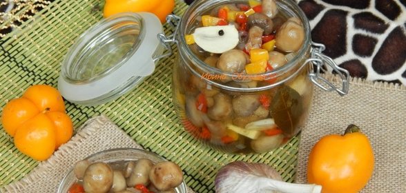 Быстрые маринованные шампиньоны