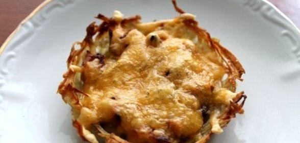 Картофельные тарталетки с грибами