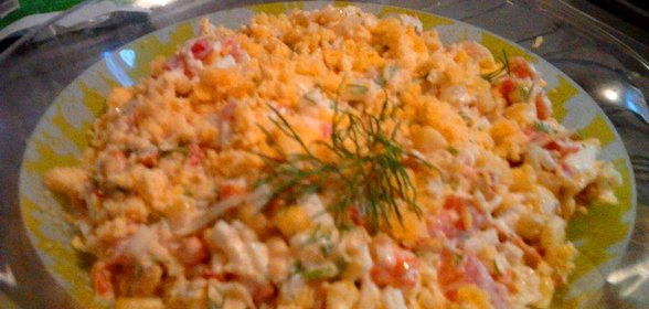 Салат с крабовым мясом