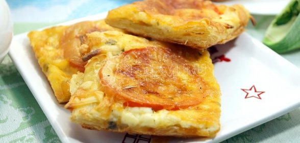 Пирог с сыром и помидорами