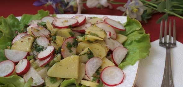 Салат из картофеля с редисом