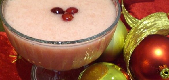 Клюквенный мусс с манкой