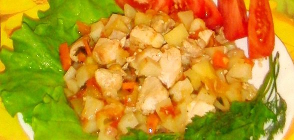 Куриное рагу в тыкве