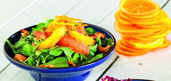 Салат с грейпфрутами и апельсинами