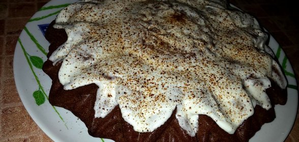 Шоколадный кекс с ананасом