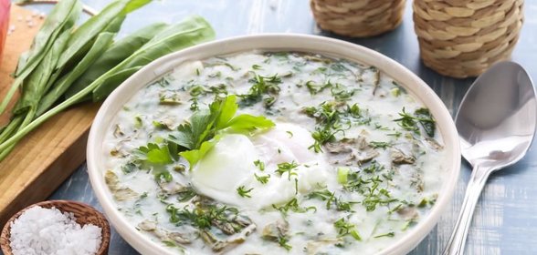 Хлебный суп с щавелем